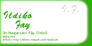ildiko fay business card